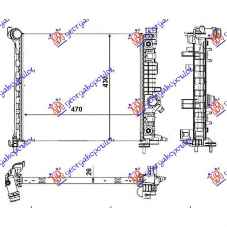 Radiator Apa - Opel Meriva 2014 , 1300309