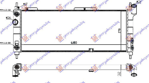 Radiator Apa - Opel Tigra 1995 , 1300153