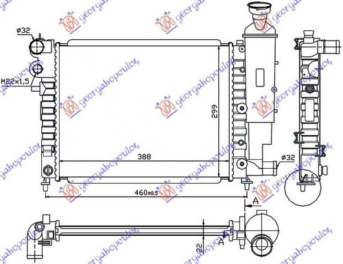 Radiator Apa - Peugeot 106 1992 , 1301b0