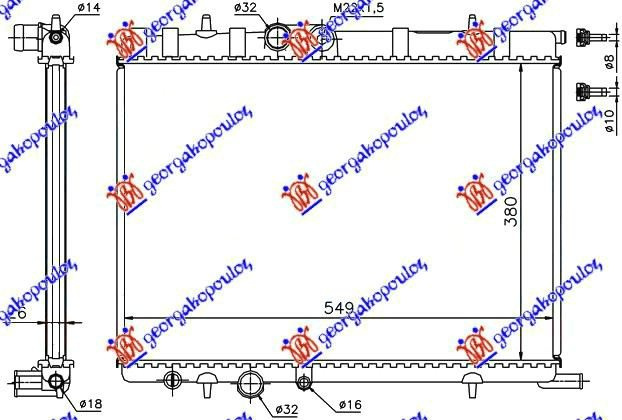 Radiator Apa - Peugeot 206 98 1999 , 133038