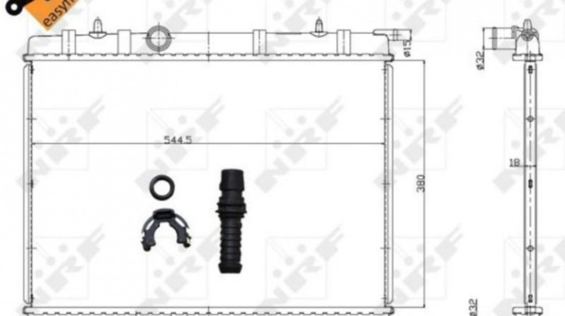 Radiator apa Peugeot 307 Estate (3E) 2002-2016 #2 01033042