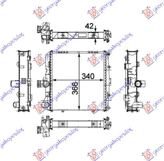 Radiator Apa - Porsche Boxster (987) 2004 , 997.106.132.02