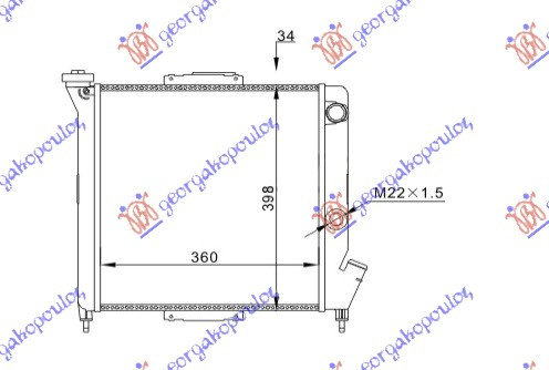 Radiator Apa - Renault 5 Super 85-95, 7700773968