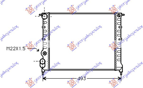 Radiator Apa - Renault Clio 1990 , 7701395092