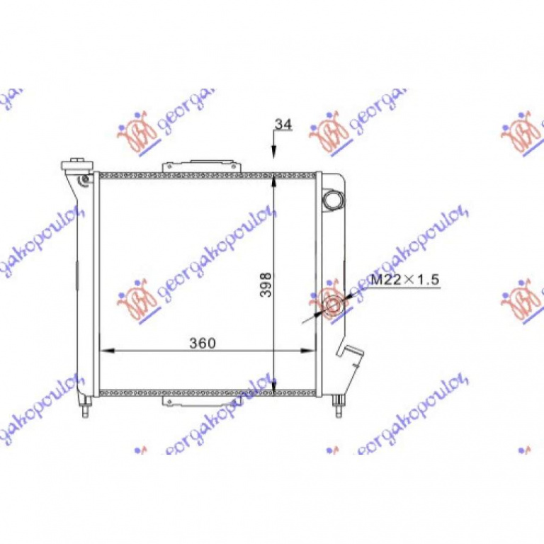 Radiator Apa - Renault Express 1988 , 7700773968