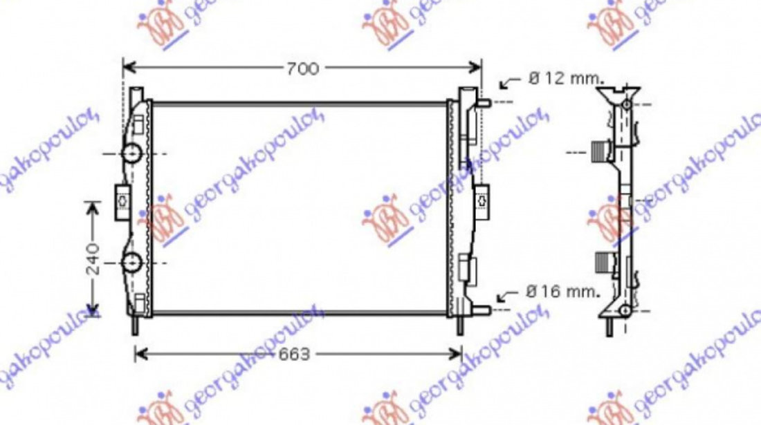 Radiator Apa - Renault Megane Cabrio 2006 , 8200115541