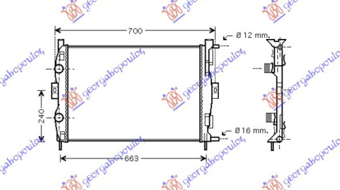 Radiator Apa - Renault Megane Sdn-H/B-L/B 2002 , 8200115541