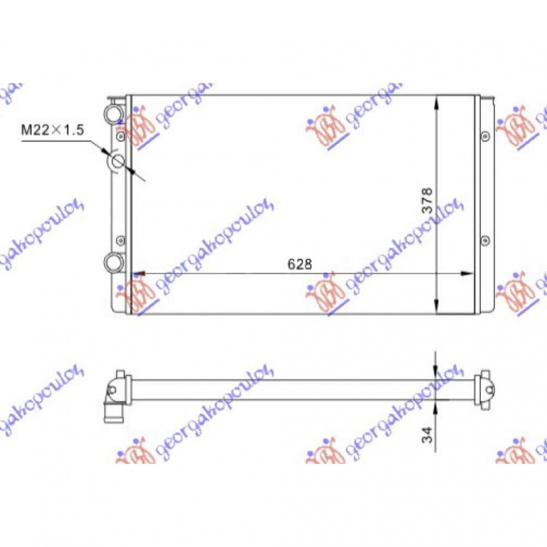 Radiator Apa - Seat Arosa 1997 , 6n0121253k