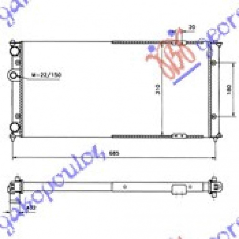 Radiator Apa - Seat Cordoba 1995 , 6k0121253ac