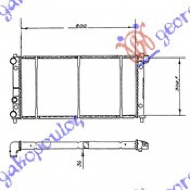 Radiator Apa - Seat Gredos-Malaga 1986 , Se021117002d