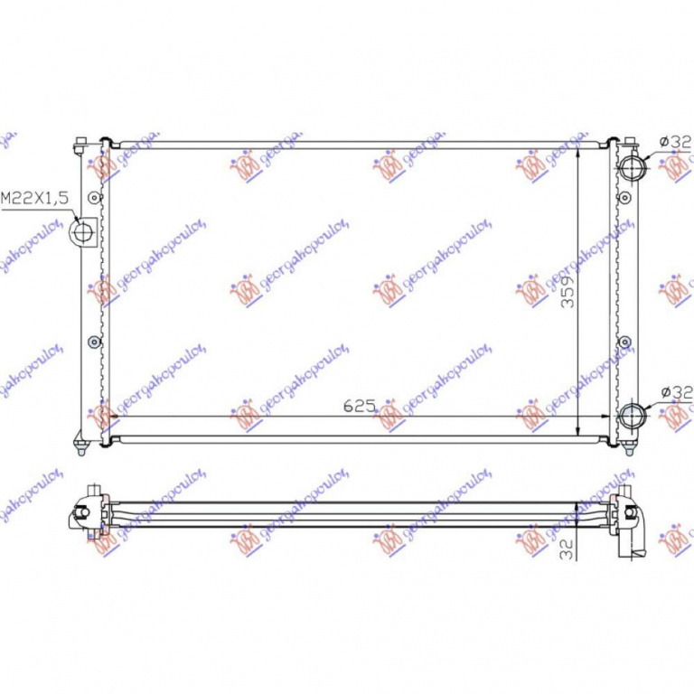 Radiator Apa - Seat Ibiza 1993 , 1h0121253c