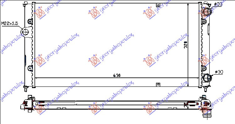 Radiator Apa - Seat Ibiza 1993 , 6k0121253a