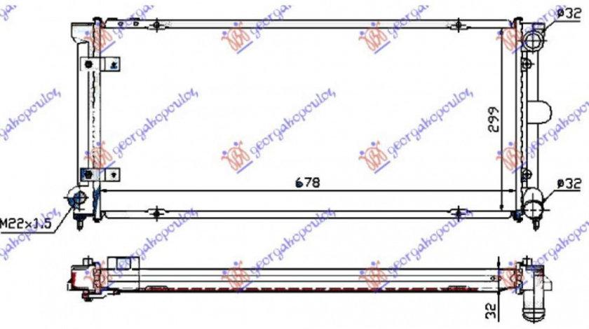 Radiator Apa - Seat Toledo 1995 , 1l0121253b