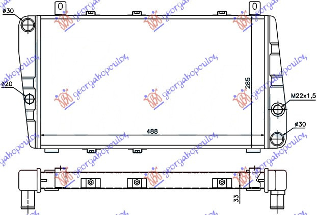 Radiator Apa - Skoda Favorit 1989 , 115610500