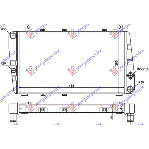 Radiator Apa - Skoda Favorit Pick-Up 1989 , 115610500