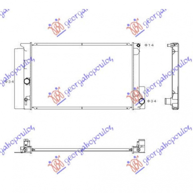 Radiator Apa - Toyota Auris 2015 , 16400-0d400