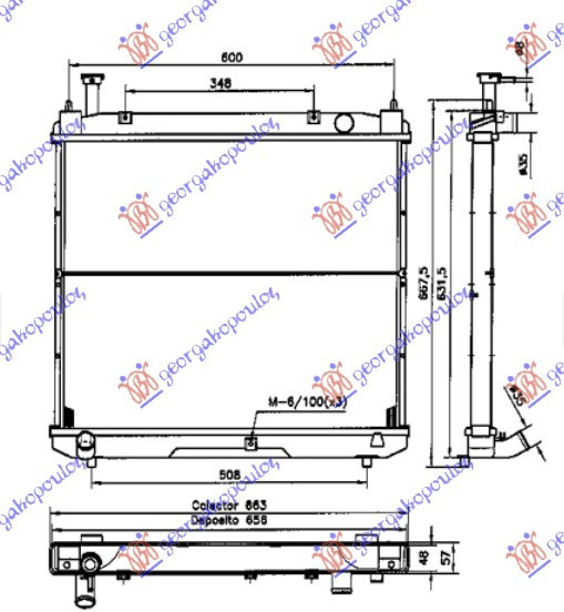 Radiator Apa - Toyota Hi-Ace 1997 , 16400-5b320