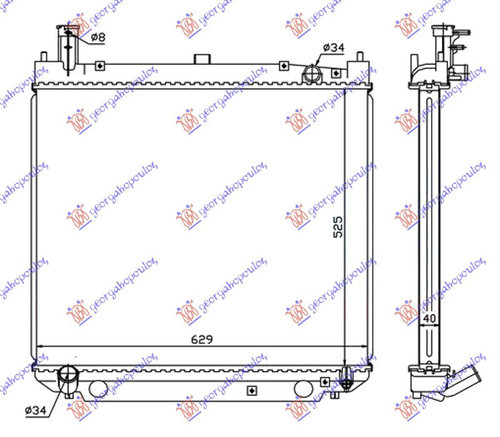 Radiator Apa - Toyota Hi-Ace 1997 , 16400-5b330