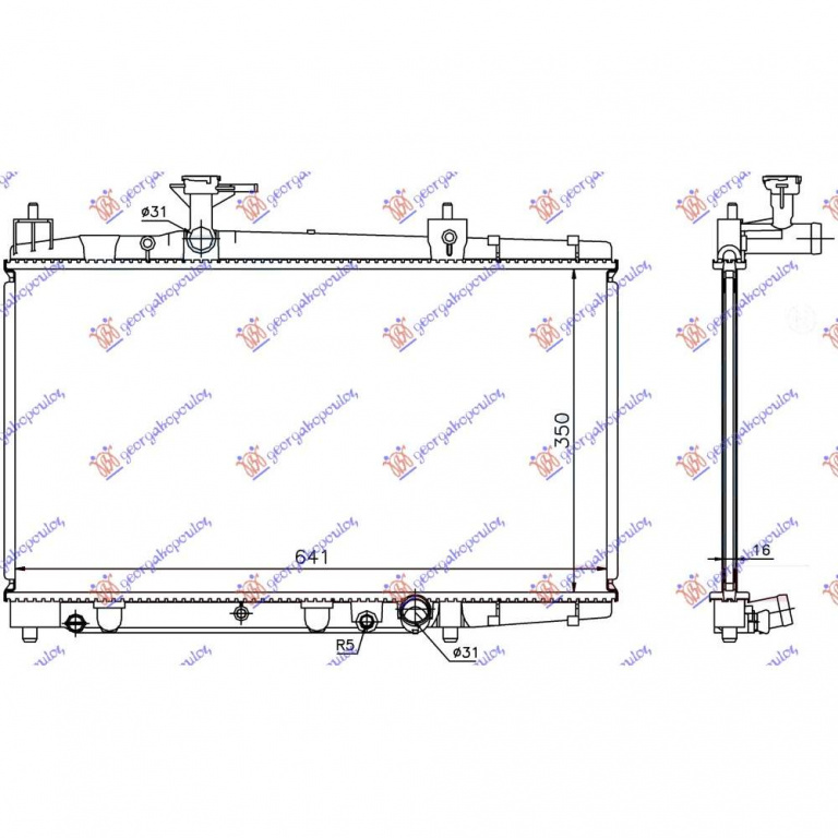 Radiator Apa - Toyota Yaris Verso 1999 , 16400-0n011