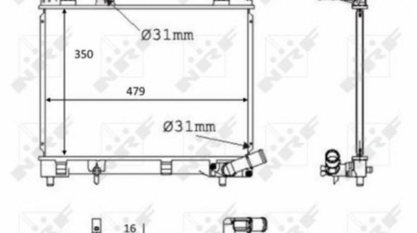 Radiator apa Toyota YARIS/VITZ (NHP13_, NSP13_, NCP13_, KSP13_, NLP13_) 2010-2016 #3 01153192