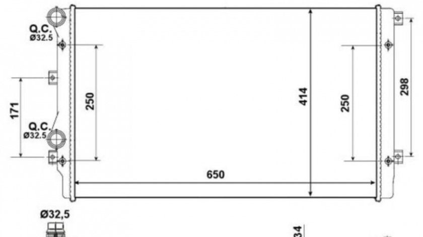 Radiator apa Volkswagen VW BEETLE (5C1) 2011-2016 #3 01103127