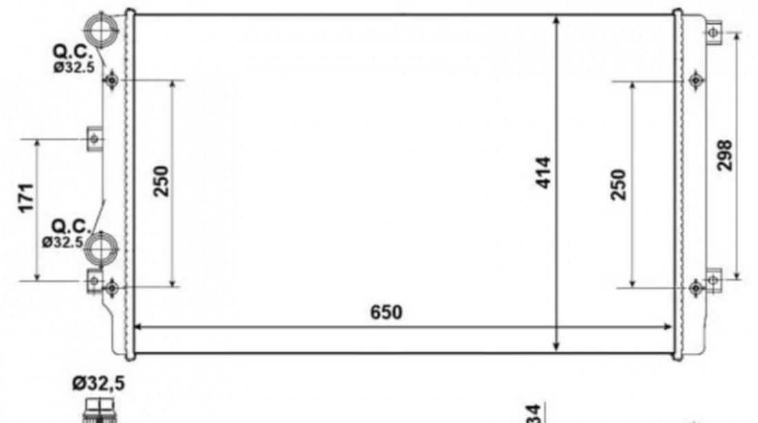 Radiator apa Volkswagen VW GOLF VI Variant (AJ5) 2009-2013 #3 01103127