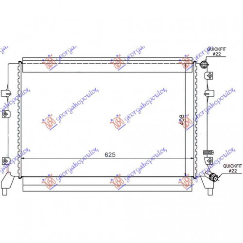 Radiator Apa - Vw Caddy 1979 , 1l0121253b