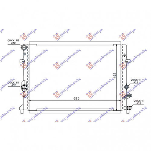 Radiator Apa - Vw Cross Touran 2010 , 1k0121251cl