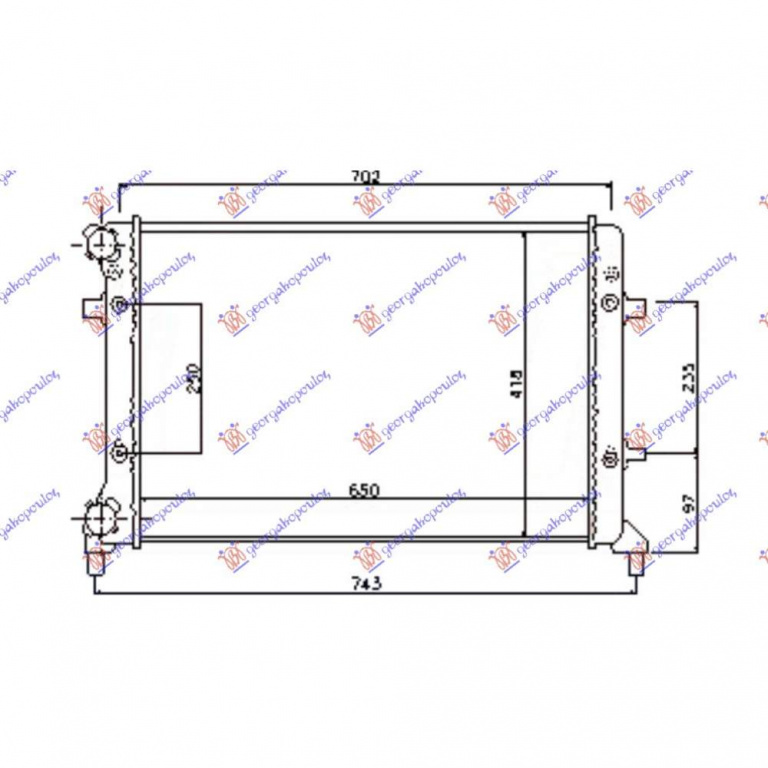 Radiator Apa - Vw Golf Plus 2004 , 1k0121251p