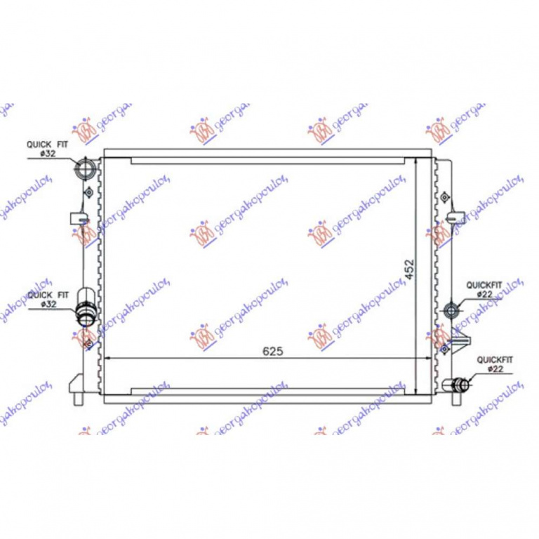 Radiator Apa - Vw Golf Plus 2009 , 1k0121251cl