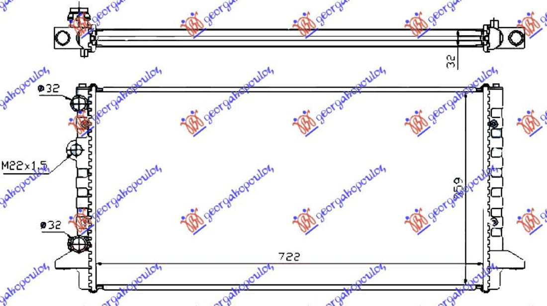 Radiator Apa - Vw Passat 1993 , 3a0121253ab