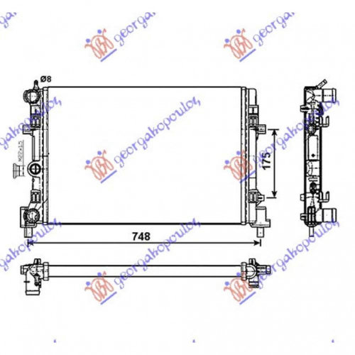 Radiator Apa - Vw Polo 2014 , 6r0121253r