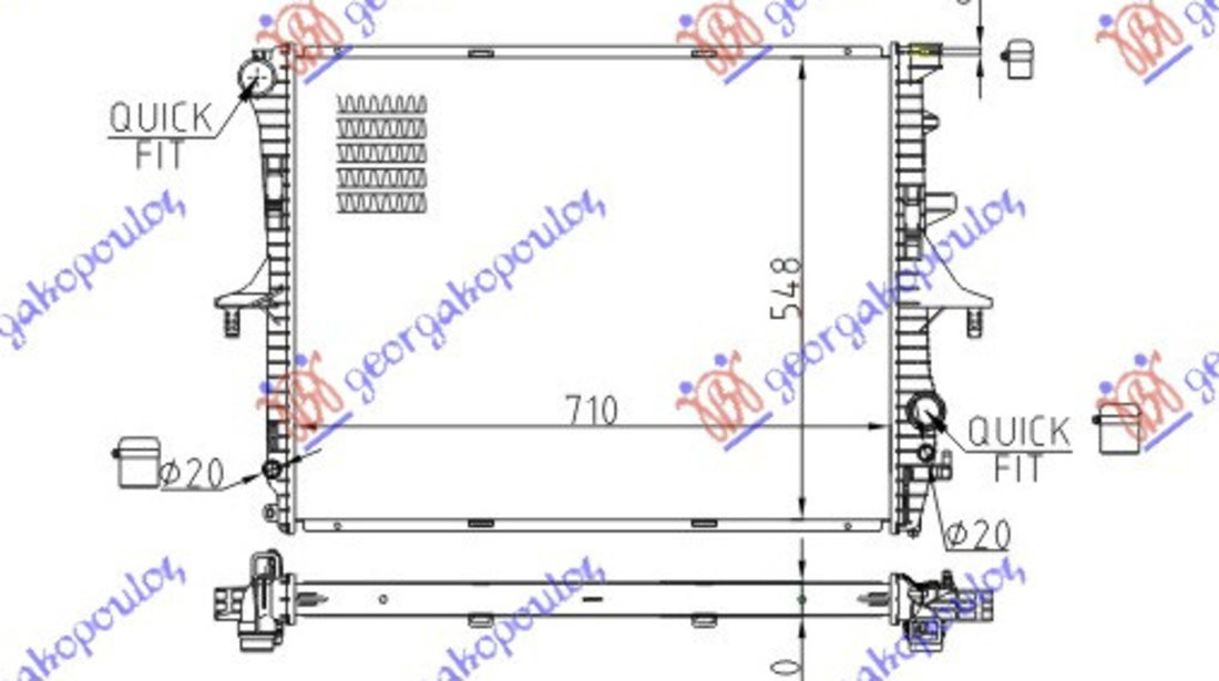 Radiator Apa - Vw Touareg 2003 , 7l6121253a