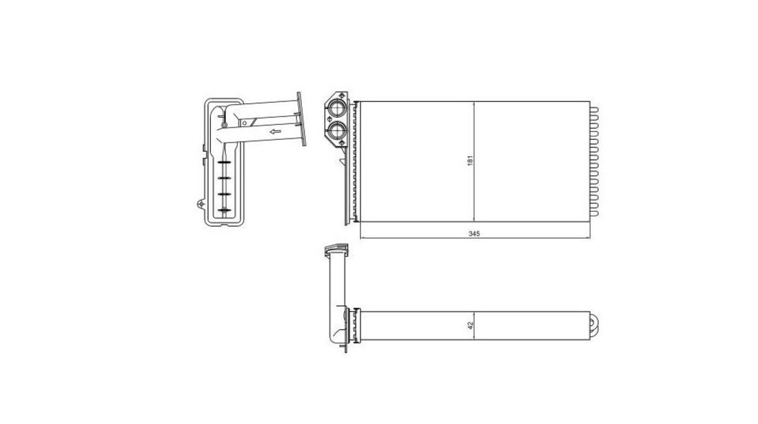 Radiator incalzire Mercedes SPRINTER 4-t bus (904) 1996-2006 #2 0028358901