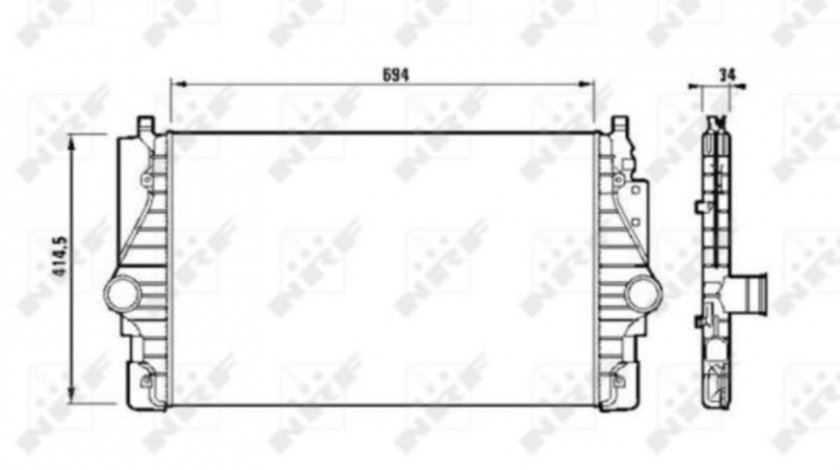 Radiator intercooler Volkswagen VW TRANSPORTER Mk IV platou / sasiu (70XD) 1990-2003 #2 30873