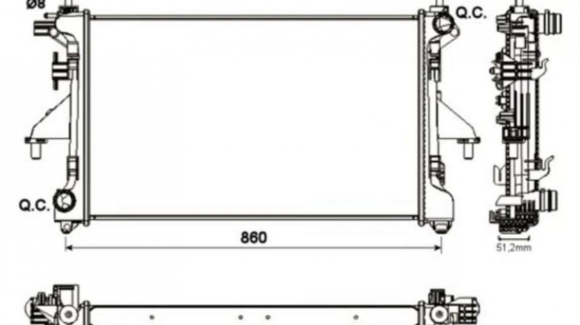 Radiator lichid racire Citroen RELAY bus 2006-2016 #3 02042037