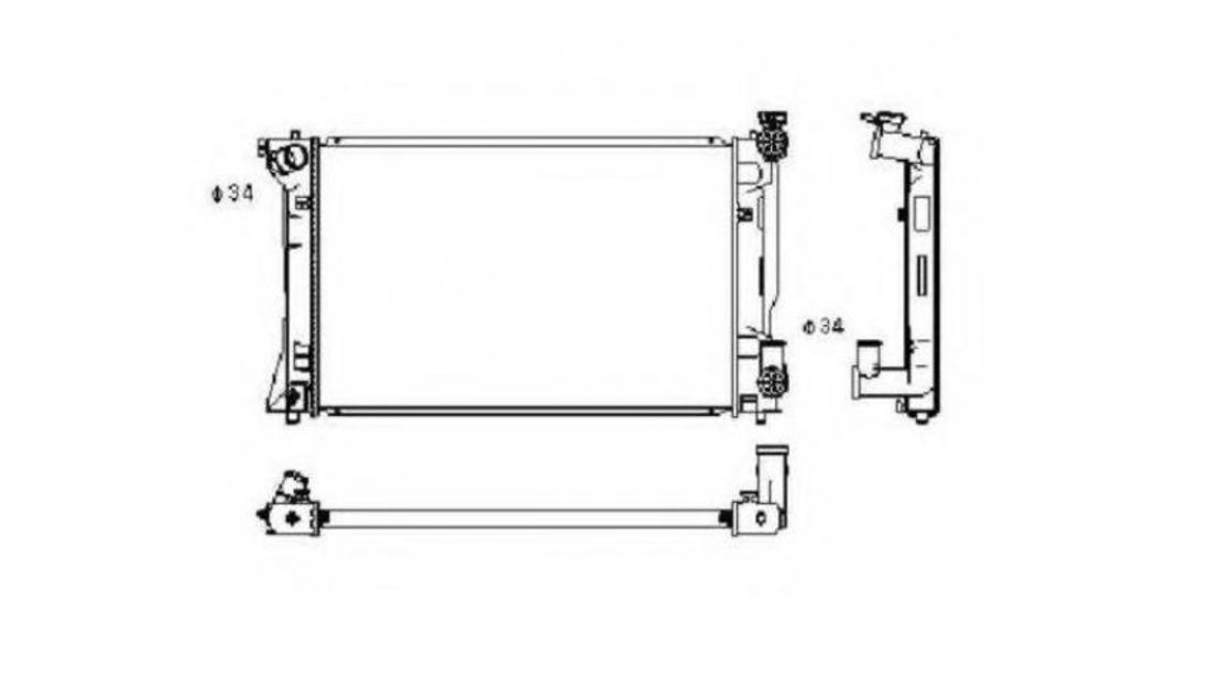 Radiator lichid racire Toyota AVENSIS limuzina (T25) 2003-2008 #2 164000H180