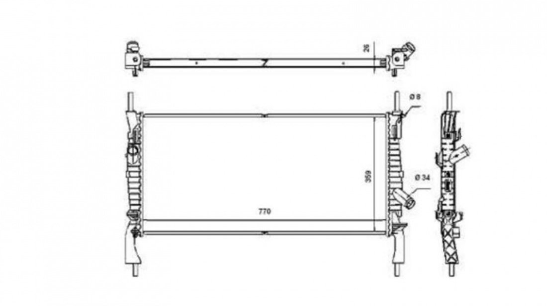 Radiator racire Ford TRANSIT caroserie 2006-2016 #3 01053103