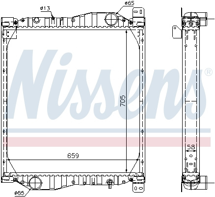 Radiator, racire motor (69606A NISSENS)