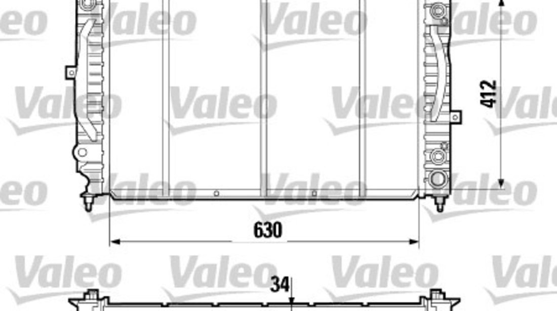 Radiator, racire motor (731757 VALEO) AUDI,SKODA,VW