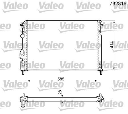 Radiator, racire motor (732316 VALEO) RENAULT