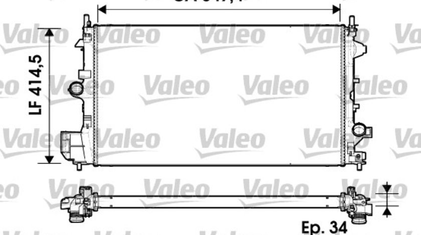 Radiator, racire motor (734339 VALEO) OPEL,SAAB,VAUXHALL