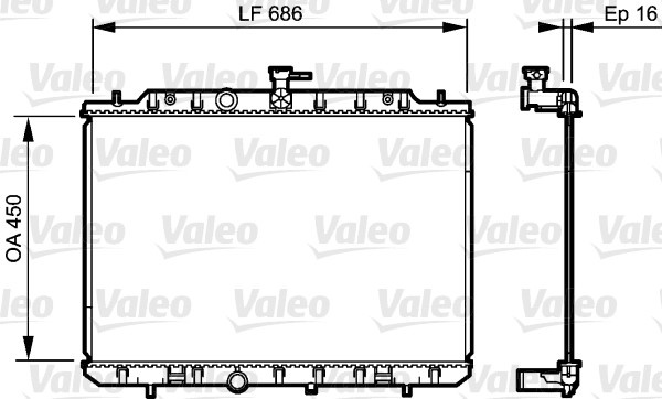 Radiator, racire motor (735205 VALEO) NISSAN