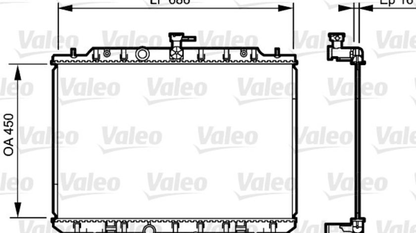 Radiator, racire motor (735205 VALEO) NISSAN