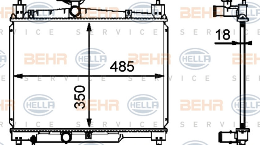 Radiator, racire motor (8MK376718421 HELLA) TOYOTA