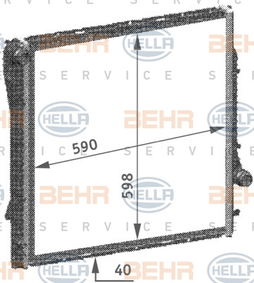 Radiator, racire motor (8MK376718754 HELLA) BMW