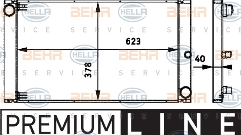 Radiator, racire motor (8MK376719121 HELLA) BMW