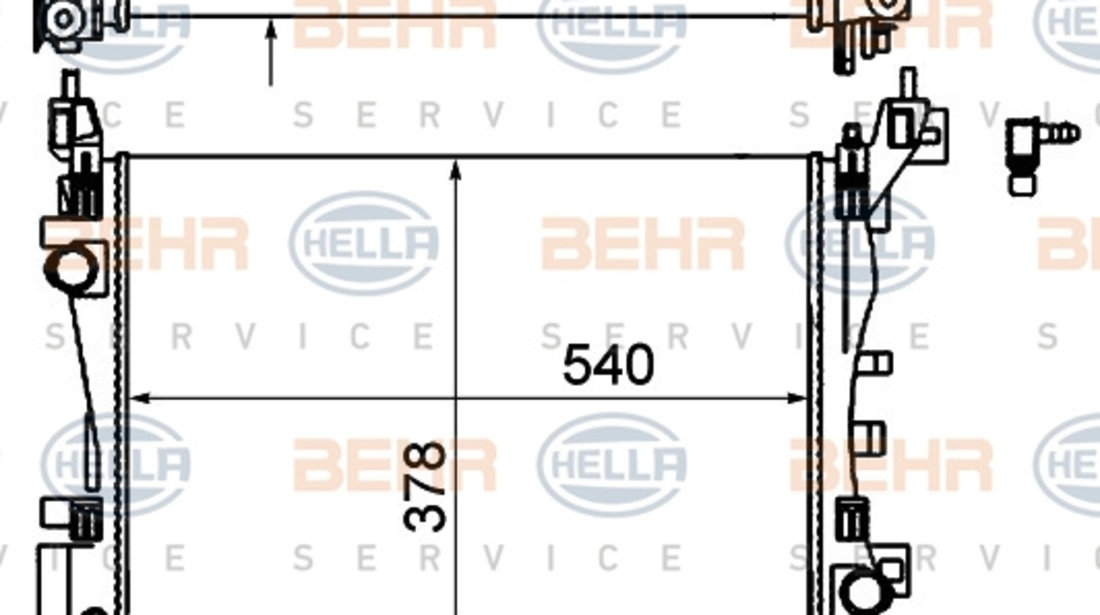 Radiator, racire motor (8MK376754574 HELLA) Citroen,FIAT,PEUGEOT