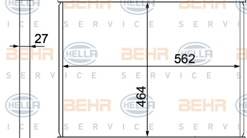 Radiator, racire motor (8MK376767141 HELLA) Citroen,PEUGEOT