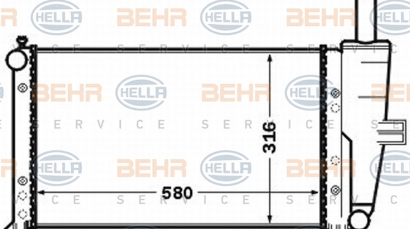 Radiator, racire motor (8MK376767611 HELLA) FIAT